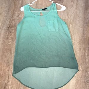 This blouse is from edge. It’s a medium and has a real ombré effect.